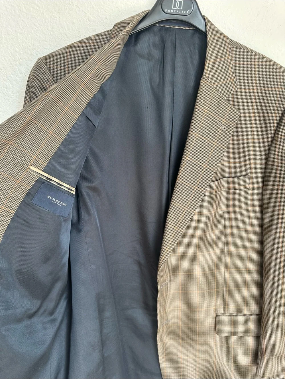 Burberry London‎ Men's Kensington Wool Sport Coat Blazer Brown Tan Size 44L